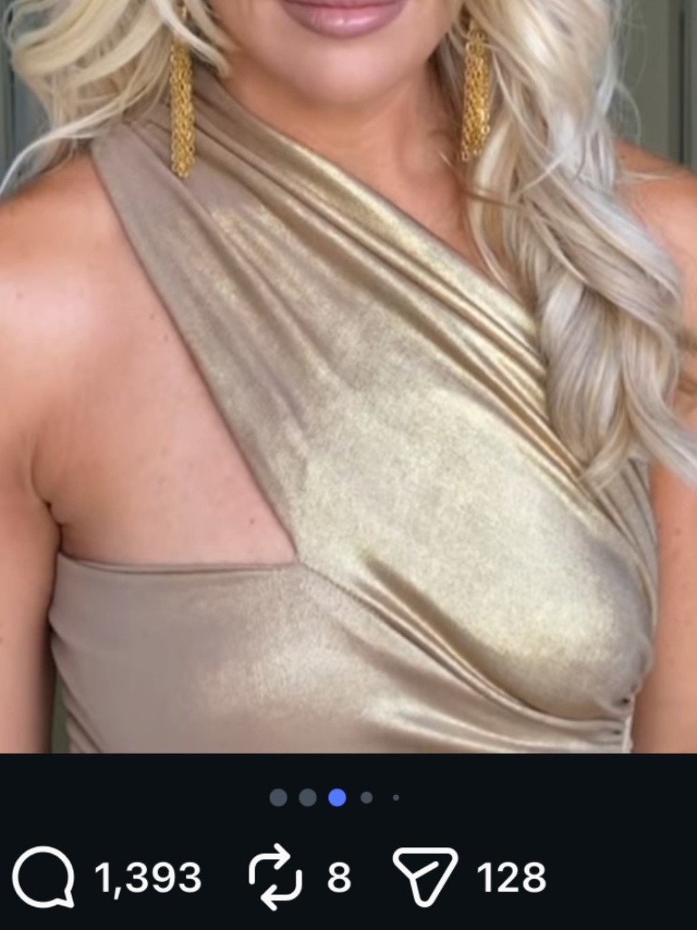 J. Angelique for Revolve Cassia Gold Dress MAFS, size small EUC Sold Out - Picture 5 of 6
